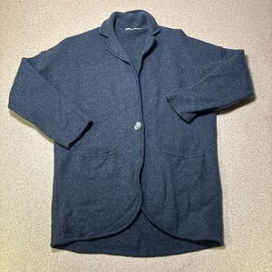 Madewell 100% Merino Wool Saville Sweater Blazer Gray Size Small H2